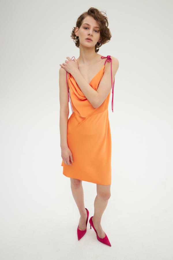 Платье арт.D1022006 Цвет: Оранжевый