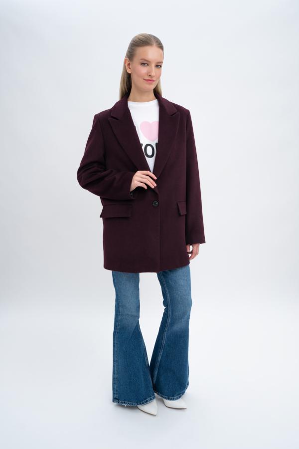 

Полупальто neo elegance арт.SS25/O/J/005/DWN Цвет: Темно-бордовый