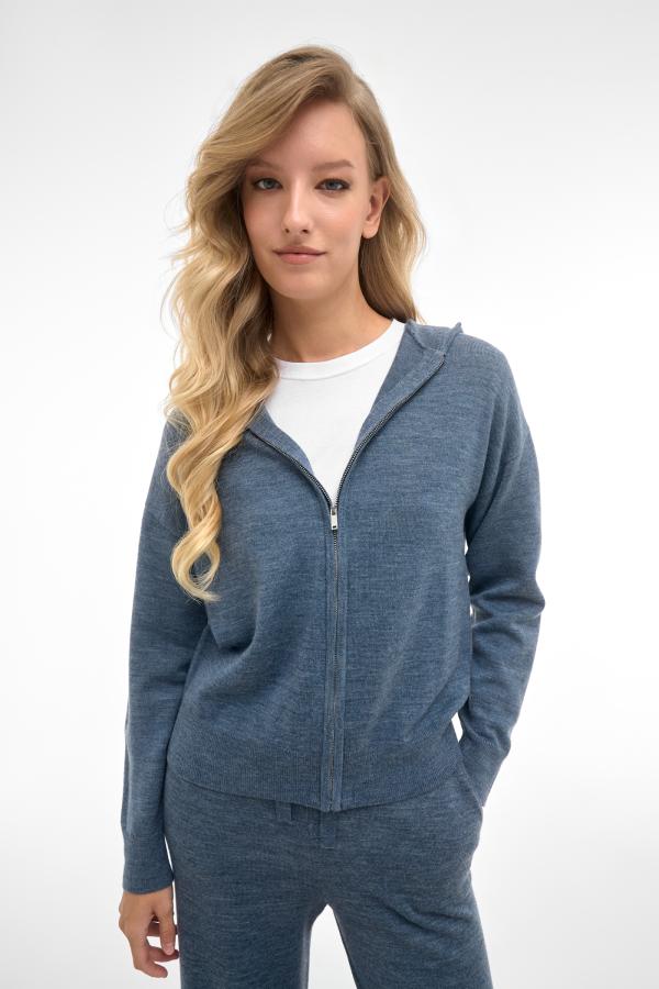 Худи на молнии relaxed артFW24KHZ017GR Цвет Серый 18990₽