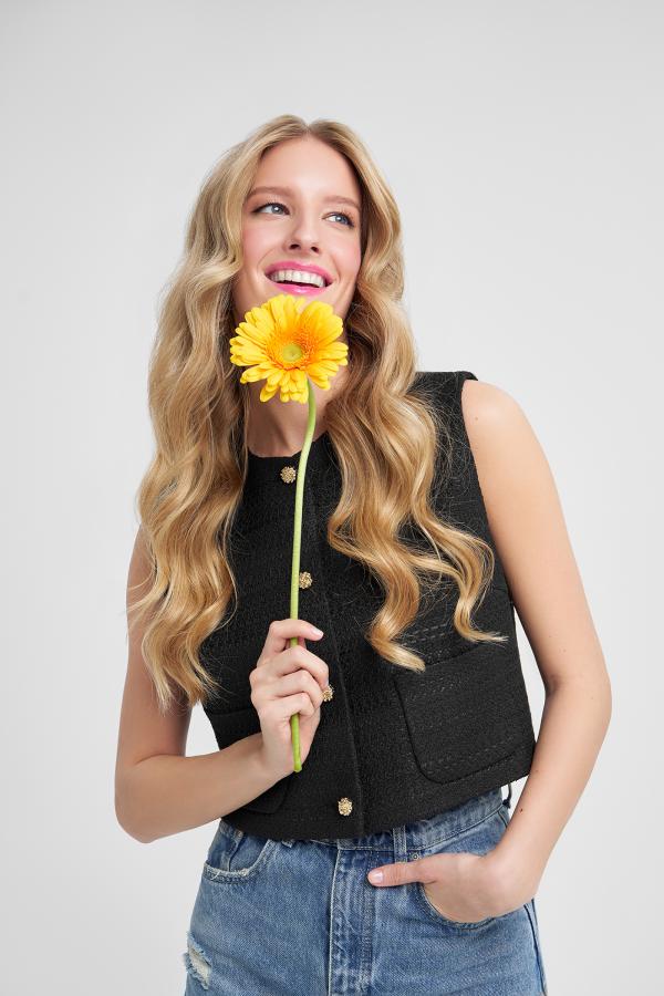 

Жилет timeless elegance арт.SS25//V/007/BL Цвет: Черный
