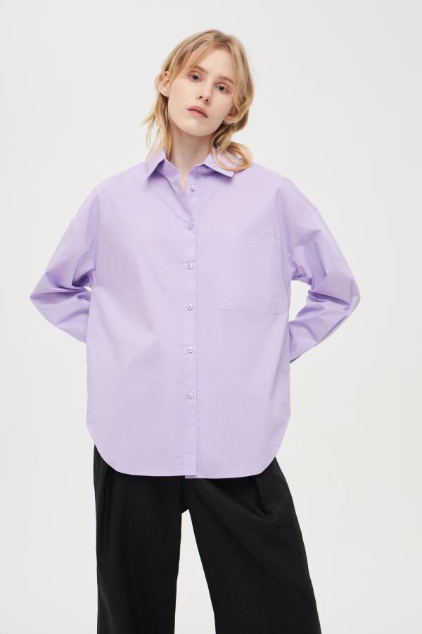 Рубашка арт.B1122009 Цвет: Фиолетовый, размер XS ,S ,M ,L ,XL - фото 1