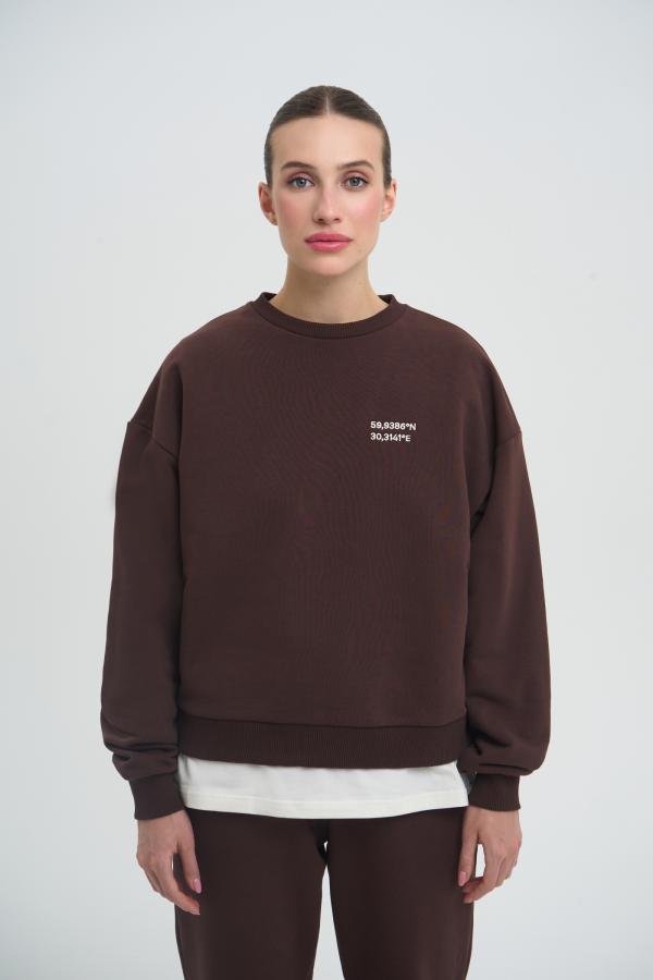 

Свитшот LED арт.FW24/CS/SS/006/BR Цвет: Коричневый