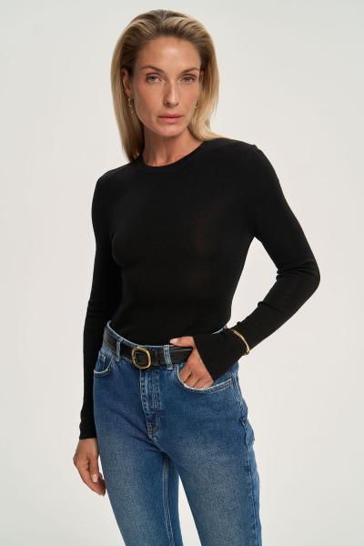 Лонгслив из шерсти и шелка, арт. FW24/K/LS/001/BL фото 1
