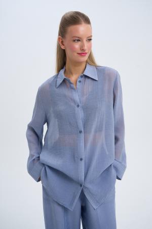 Изображение Рубашка  neo minimalism SS25/SB/TLL/008/GRBLU