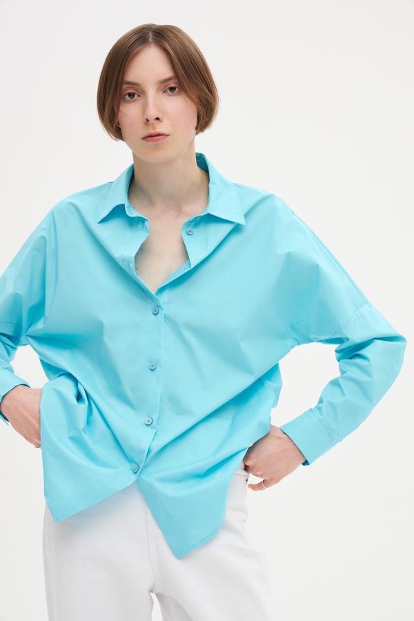 

Рубашка арт.B12220004 Цвет: Бирюзовый