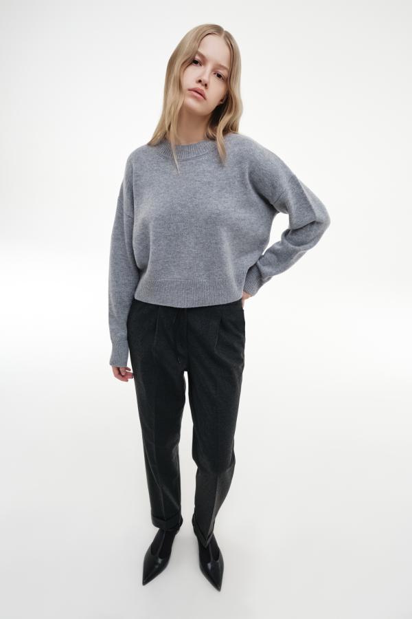 Пуловер арт.B0123007W Цвет: Серый - меланж, размер XS ,S ,M ,L ,ХL