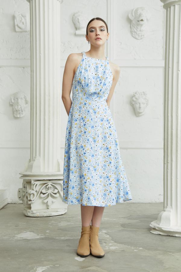 Платье арт.D1121004 Цвет: Голубой, размер XS ,S ,M ,L - фото 1