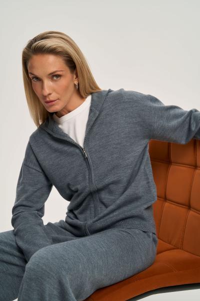 Худи на молнии relaxed, арт. FW24/K/HZ/017/GR фото 5