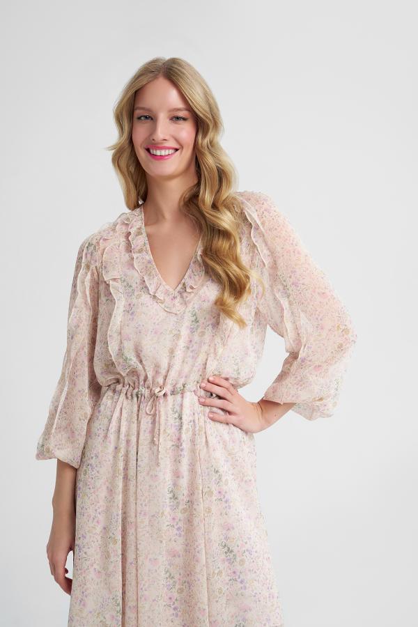 Платье urban bloom артSS25D3SS025BEFL Цвет Бежевыйцветы 3000₽