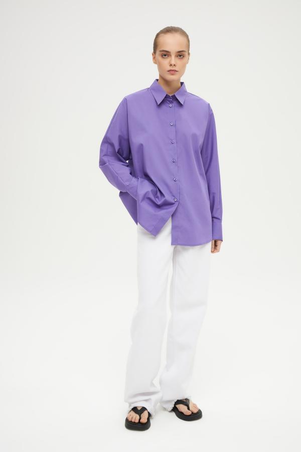 Рубашка арт.B0122004 Цвет: Фиолетовый, размер XS ,S ,M ,L