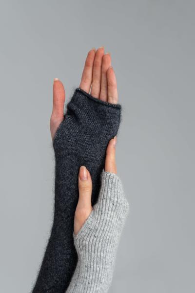 Перчатки светло-серые, арт. FW24/K/MI/033/GR фото 4