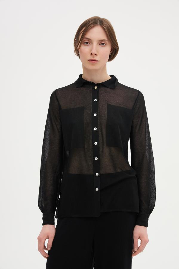 Блуза арт.B0820001W Цвет: Черный, размер XS/S ,M/L