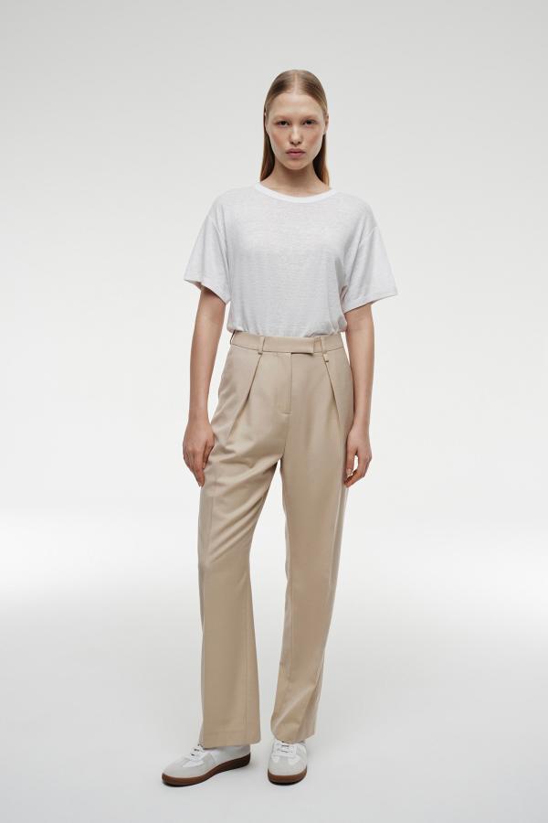 Брюки артS24SPSL015BE Цвет Бежевый 1800₽