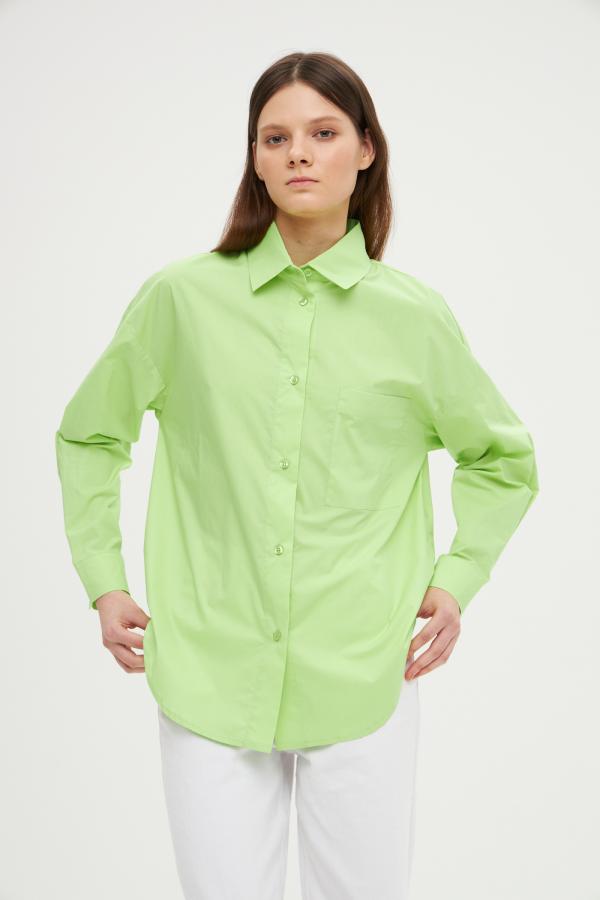 Рубашка арт.B1122009 Цвет: Салатовый, размер XS ,S ,M ,L ,XL - фото 1