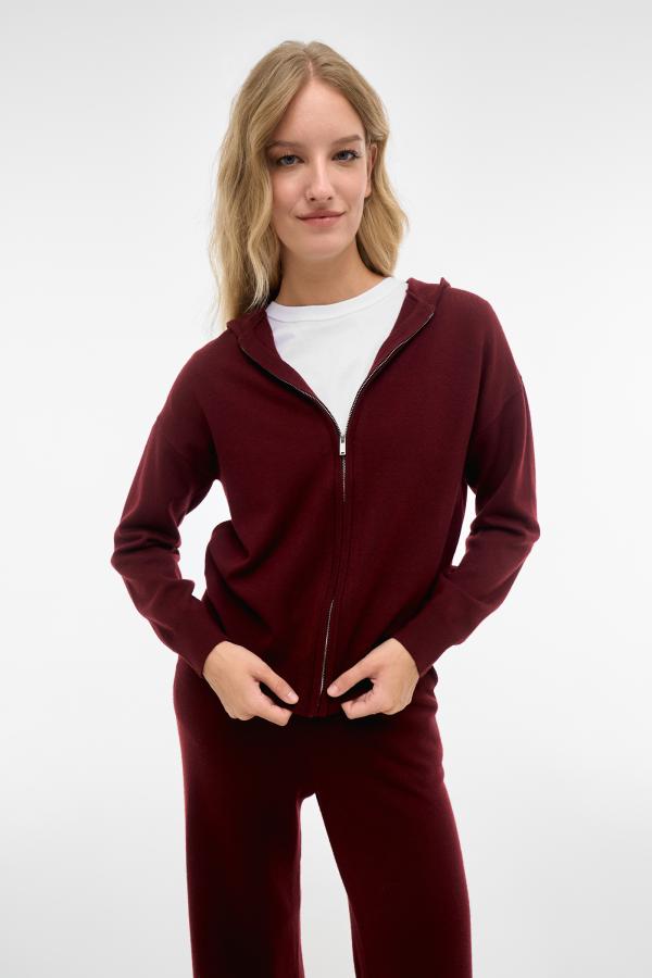 Худи на молнии relaxed артFW24KHZ017WN Цвет Бордовый 18990₽